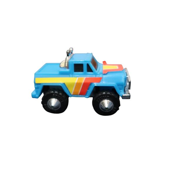 LJN Stunt Riders Pullback Toy Jeep Honcho Pickup Truck #5504 Blue Vintage 1982 - Picture 3 of 5